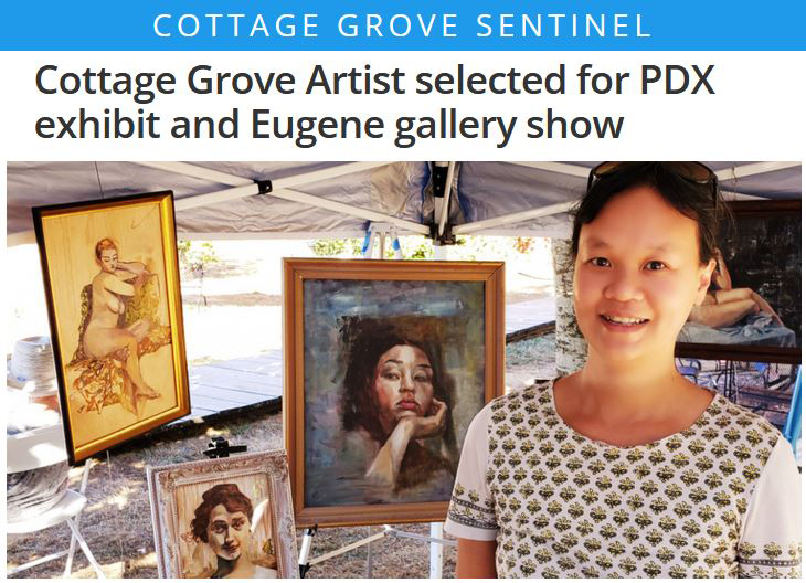 Image from the article: Cottage Grove Artist selected for PDX exhibit and Eugene gallery show.