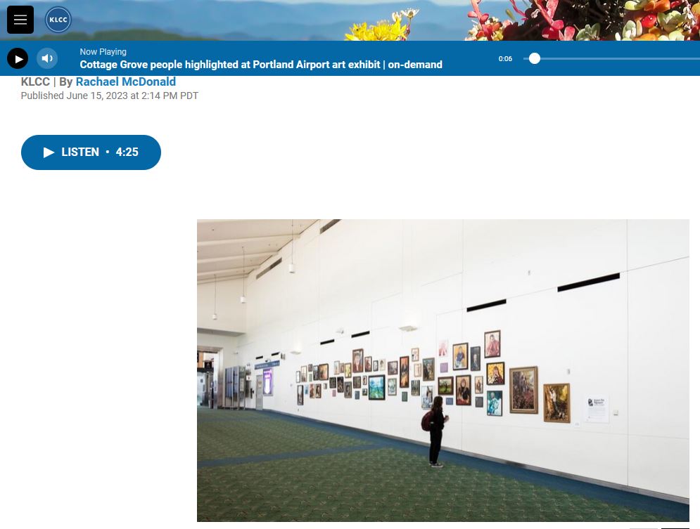 Image from the article: Cottage Grove Artist selected for PDX exhibit and Eugene gallery show.