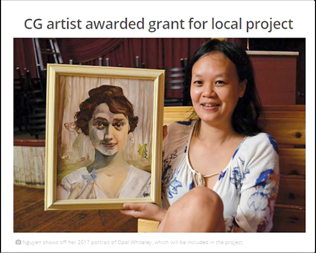 Image from the article: CG artist awarded grant for local project.
