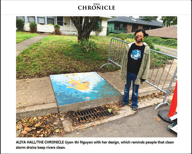 Image from the article: Water down the drain...Art on top.