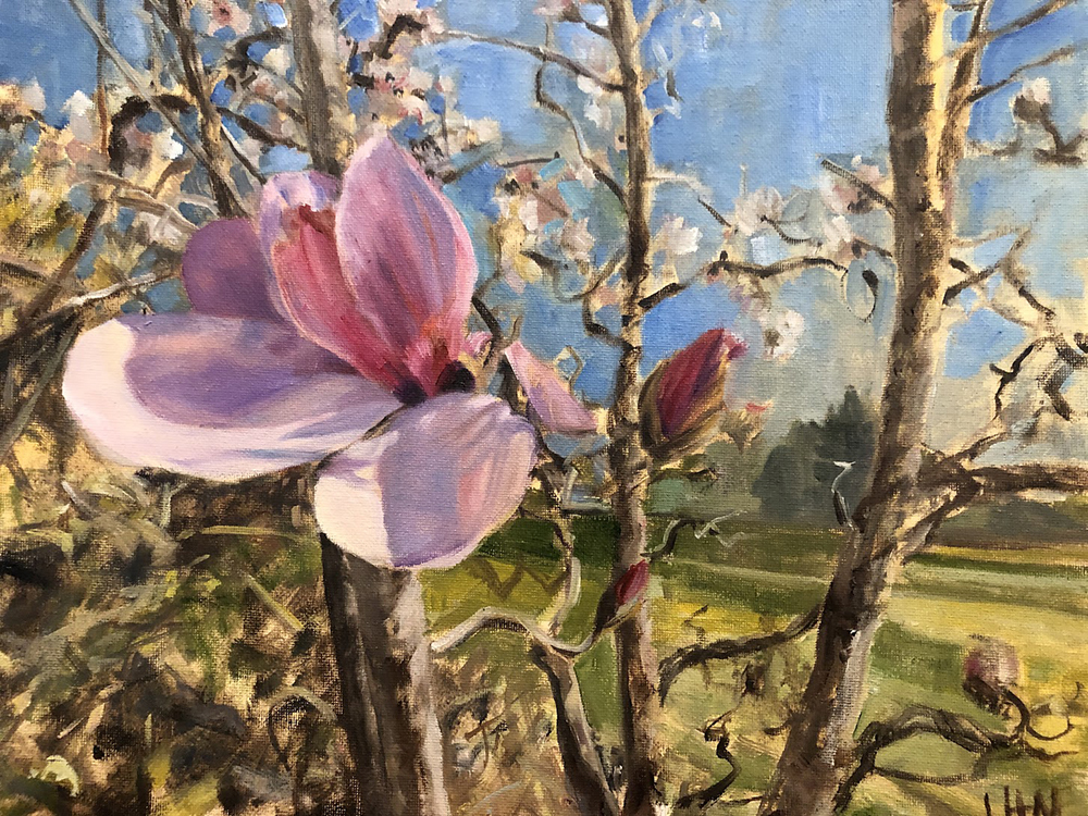 Spring Blossoms - Painting by UTN, 